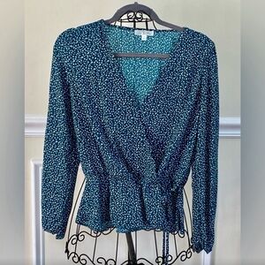 Nine Britton Wrap Tie Top